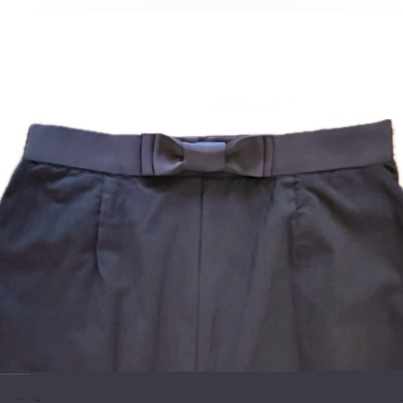 Kate Spade Black Wool Blend Bow Back Pencil Mini Skirt, 4 - Picture 1 of 9